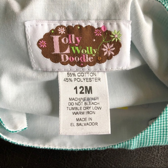 St. Patrick’s Day Leprechaun smocked 12M top dress - Picture 4 of 4